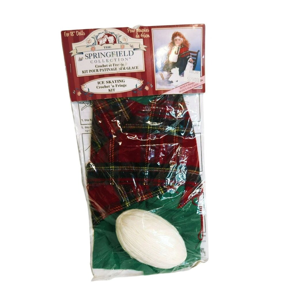 Springfield Collection Ice Skating Crochet N Fringe Kit For 18" Dolls